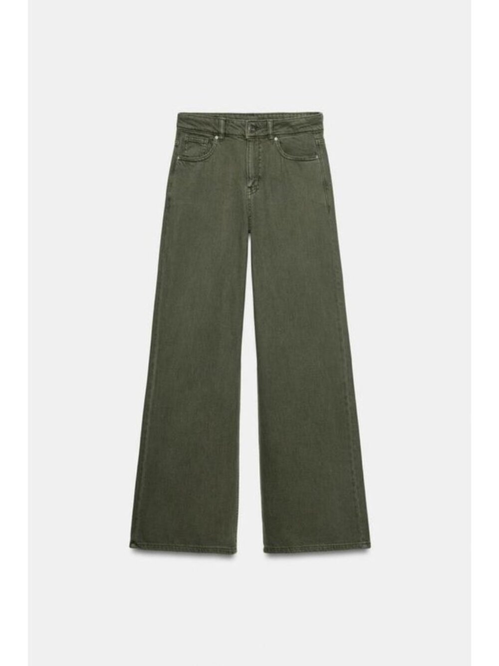 ZARA Z1975 HIGH-WAISTED FLUID WIDE LEG JEANS - Picture 1 of 9